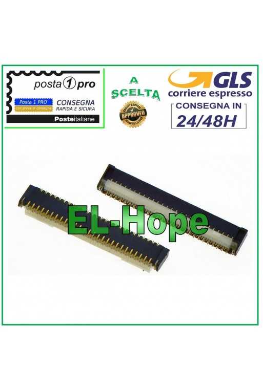 CLIP CONNETTORE FLAT FLEX DISPLAY LCD PER NINTENDO SWITCH SOCKET FPC A SALDARE
