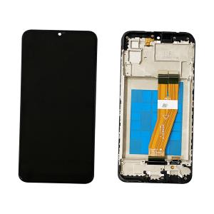 DISPLAY LCD PER SAMSUNG A035G A03 NERO CON FRAME (EU VERSION)
