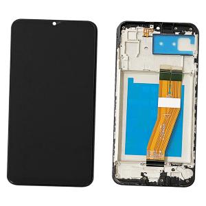 DISPLAY LCD PER SAMSUNG A035G A03 NERO CON FRAME (NON EU)