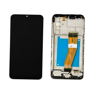 DISPLAY LCD PER SAMSUNG A037G A03S NERO (EU VERSION) CON FRAME
