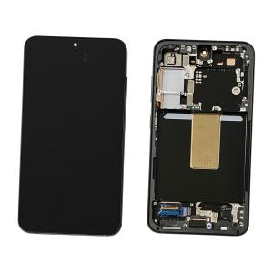 DISPLAY LCD PER SAMSUNG S911B S23 NERO / GRAPHITE BLACK CON FRAME GH82-30480E GH82-30481E