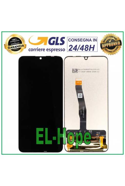 DISPLAY LCD PER HUAWEI P SMART 2020 POT-LX1A TOUCH SCREEN VETRO ASSEMBLATO NERO