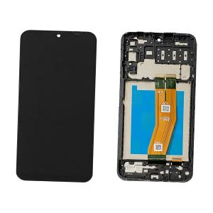 DISPLAY LCD PER SAMSUNG A145R A14 NERO CON FRAME
