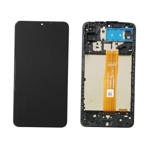 DISPLAY LCD PER SAMSUNG A125F A127F A12 NERO CON FRAME (VER. SM-A125F REV 0.1 - CDOT)