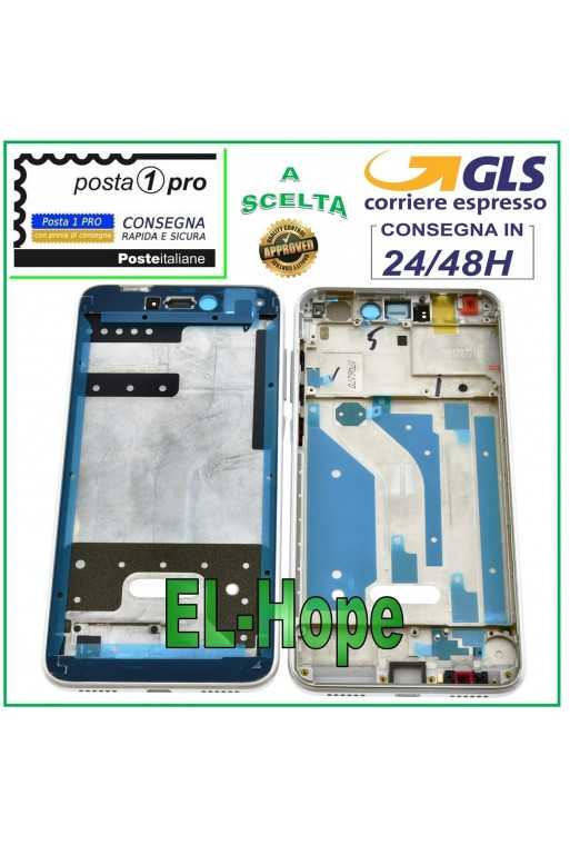 MIDDLE FRAME TELAIO CORNICE LCD PER HUAWEI P8 LITE 2017 PRA-LA1 LX1 LX3 BIANCO