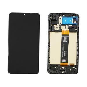 DISPLAY LCD PER SAMSUNG A127F A12 2021 NERO CON FRAME (VER. SM-A127F R0.0 BOE B6)