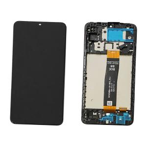 DISPLAY LCD PER SAMSUNG A127F A12 2021 NERO CON FRAME (VER. SM-A127F R0.2 BOE B8)