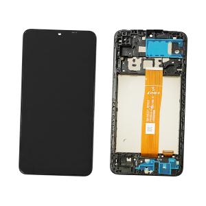 DISPLAY LCD PER SAMSUNG A127F A12 2021 NERO CON FRAME (VER. SM-A032F R0.0 CDOT S)