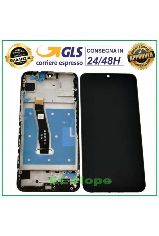 DISPLAY LCD PER FRAME HUAWEI ENJOY 9S TOUCH SCREEN ASSEMBLATO VETRO SCHERMO NERO