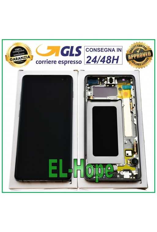 DISPLAY ORIGINALE SAMSUNG S10 PLUS SM-G975F TOUCH SCREEN PRISM NERO GH82-18849A