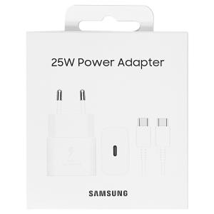 TRAVEL SAMSUNG EP-T2510XWEGEU 25W 3A + CAVO USB-C BIANCO - BLISTER