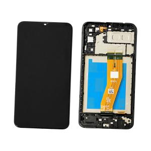 DISPLAY LCD PER SAMSUNG A042F A04E NERO CON FRAME