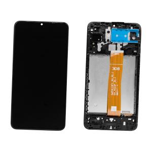 DISPLAY LCD PER SAMSUNG A125F A12 NERO CON FRAME (VER. SM-A022F_R1.1 - BOE)