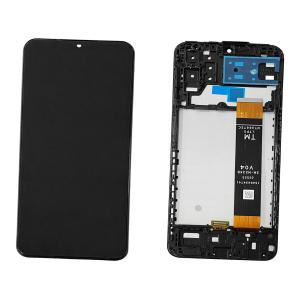 DISPLAY LCD PER SAMSUNG A135F A13 NERO CON FRAME (FLAT SM-M236B V04 TM LTPS)