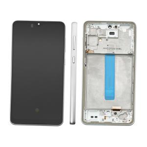DISPLAY LCD PER SAMSUNG A336B A33 BIANCO CON FRAME (AMOLED) (O/S)