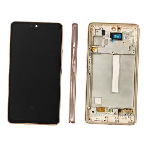 DISPLAY LCD PER SAMSUNG A536B A53 GOLD PEACH CON FRAME (OLED) (O/S)