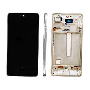 DISPLAY LCD PER SAMSUNG A536B A53 BIANCO CON FRAME (OLED) (O/S)