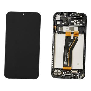 DISPLAY LCD PER SAMSUNG A145F A14 (NON EU) NERO CON FRAME GH82-31185A GH82-30658A (VER. SM-A146B REV1.1 BOE B6) SERVICE PACK