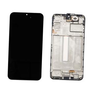 DISPLAY LCD PER SAMSUNG A256B A25 5G NERO CON FRAME GH82-33214A GH82-33215A SERVICE PACK