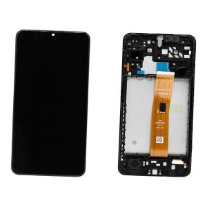 DISPLAY LCD PER SAMSUNG A047F A04S NERO CON FRAME GH82-29805A GH82-29806A (FLAT SM-A047F V01 TM) SERVICE PACK