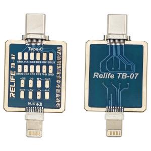 SCHEDA DI RILEVAMENTO RICARICA RELIFE TB-07 DOCK FLEX TESTER TYPE-C / LIGHTNING