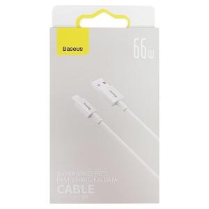 CAVO USB + TYPE-C BASEUS SUPERIOR SERIES 66W 6A 1M BIANCO CATYS-02