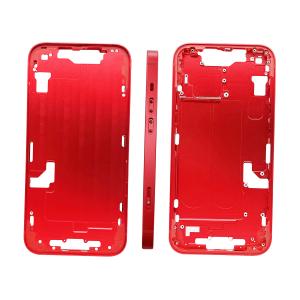 FRAME CENTRALE PER IPHONE 14 ROSSO CON TASTI &amp; SLOT SIM