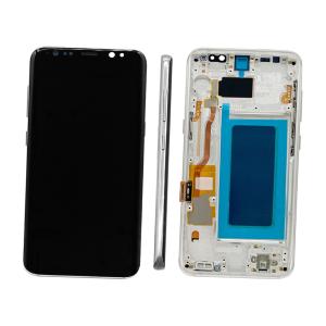 DISPLAY LCD PER SAMSUNG G950F S8 SILVER CON FRAME (SOFT OLED iTruColor)