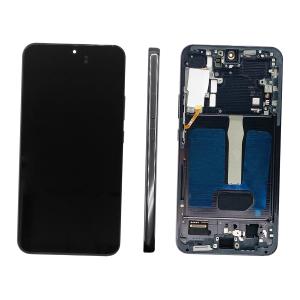 DISPLAY LCD PER SAMSUNG S906B S22 PLUS NERO / PHANTOM BLACK CON FRAME (SOFT OLED iTruColor)