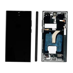 DISPLAY LCD PER SAMSUNG S908B S22 ULTRA GRAFITE / SKY BLUE / ROSSO CON FRAME (SOFT OLED iTruColor)