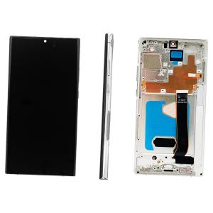 DISPLAY LCD PER SAMSUNG N985F N986B NOTE 20 ULTRA BIANCO CON FRAME (SOFT OLED iTruColor)