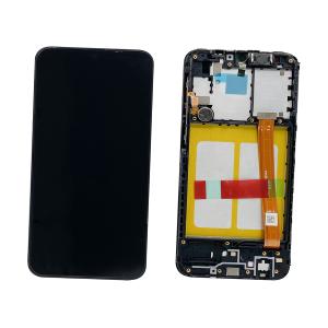DISPLAY LCD PER SAMSUNG A202F A20E NERO CON FRAME - OEM SERVICE PACK