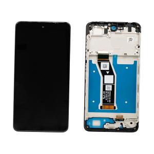 DISPLAY LCD PER MOTOROLA XT2421-2 MOTO G04 NERO CON FRAME