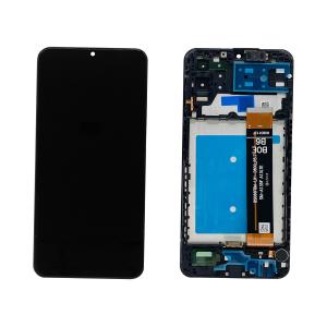 DISPLAY LCD PER SAMSUNG A135F A137F A13 NERO CON FRAME - OEM SERVICE PACK (FLAT SM-A135F A13 LTE R5.7 BOE B6)
