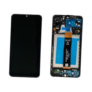 DISPLAY LCD PER SAMSUNG A136B A13 5G NERO CON FRAME - OEM SERVICE PACK (FLAT SM-A136U R1.0 BOE B8)