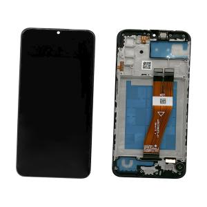 DISPLAY LCD PER SAMSUNG A037G A03S NERO (EU VERSION) CON FRAME - OEM SERVICE PACK
