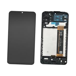 DISPLAY LCD PER SAMSUNG M135F M13 NERO CON FRAME (FLAT SM-A135F A13 LTE BOE B6)