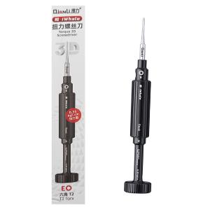 CACCIAVITE CON PUNTA T2 TORX QIANLI IWHALE TORQUE 3D MOD. E
