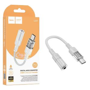 ADATTATORE TYPE-C + 3.5MM AUX HOCO LS37 GRIGIO - BLISTER RETAIL