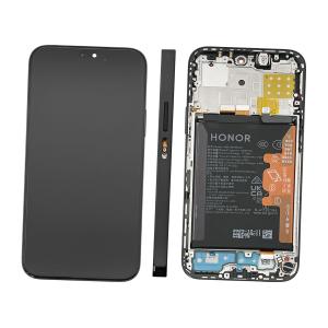 DISPLAY LCD PER HONOR X8B X8boost NERO CON FRAME + BATTERIA 0235AHGD - SERVICE PACK