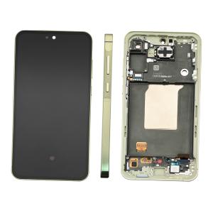 DISPLAY LCD PER SAMSUNG A556B A55 5G GIALLO / AWESOMELEMON CON FRAME GH82-34305D