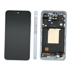 DISPLAY LCD PER SAMSUNG A556B A55 5G BLU / AWESOMEICEBLUE CON FRAME GH82-34305B