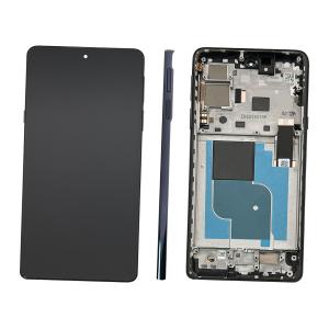 DISPLAY LCD PER MOTOROLA XT2201 MOTO EDGE 30 PRO NERO CON FRAME (OLED)