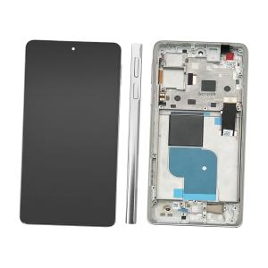 DISPLAY LCD PER MOTOROLA XT2201 MOTO EDGE 30 PRO BIANCO CON FRAME (OLED)
