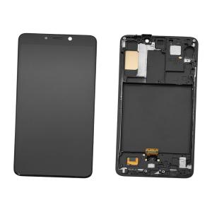 DISPLAY LCD PER SAMSUNG A920F A9 2018 NERO CON FRAME (AMOLED)