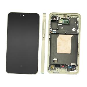 DISPLAY LCD PER SAMSUNG A556B A55 5G GIALLO / AWESOMELEMON CON FRAME (AMOLED)