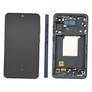 DISPLAY LCD PER SAMSUNG A556B A55 5G NERO / AWESOME NAVY CON FRAME (AMOLED)