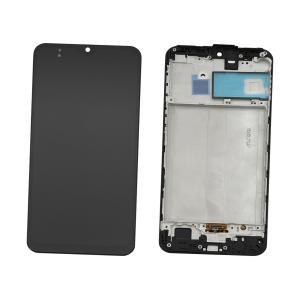 DISPLAY LCD PER SAMSUNG M215F M21 / M307F M30S NERO CON FRAME (AMOLED)