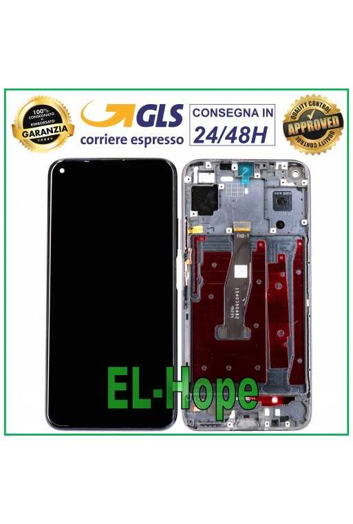 DISPLAY TOUCH PER HUAWEI NOVA 5T YAL-L21 L61 L71 /HONOR 20 YAL-AL00 FRAME NERO