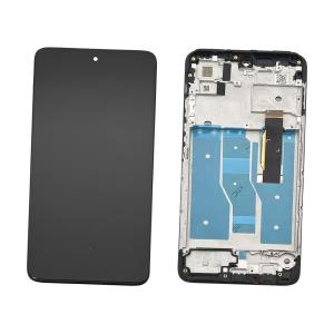 DISPLAY LCD PER MOTOROLA XT2225 MOTO G82 5G NERO CON FRAME (AMOLED)